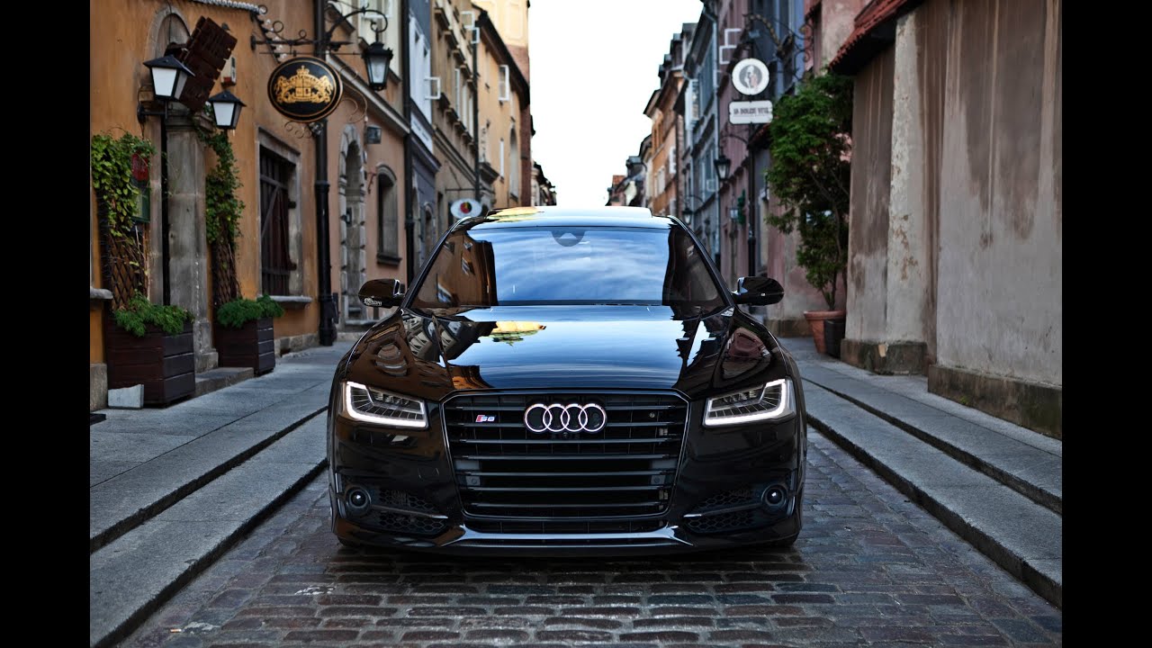2017 Audi S8 Plus (605hp) black on black - details, launch control, interior, exterior