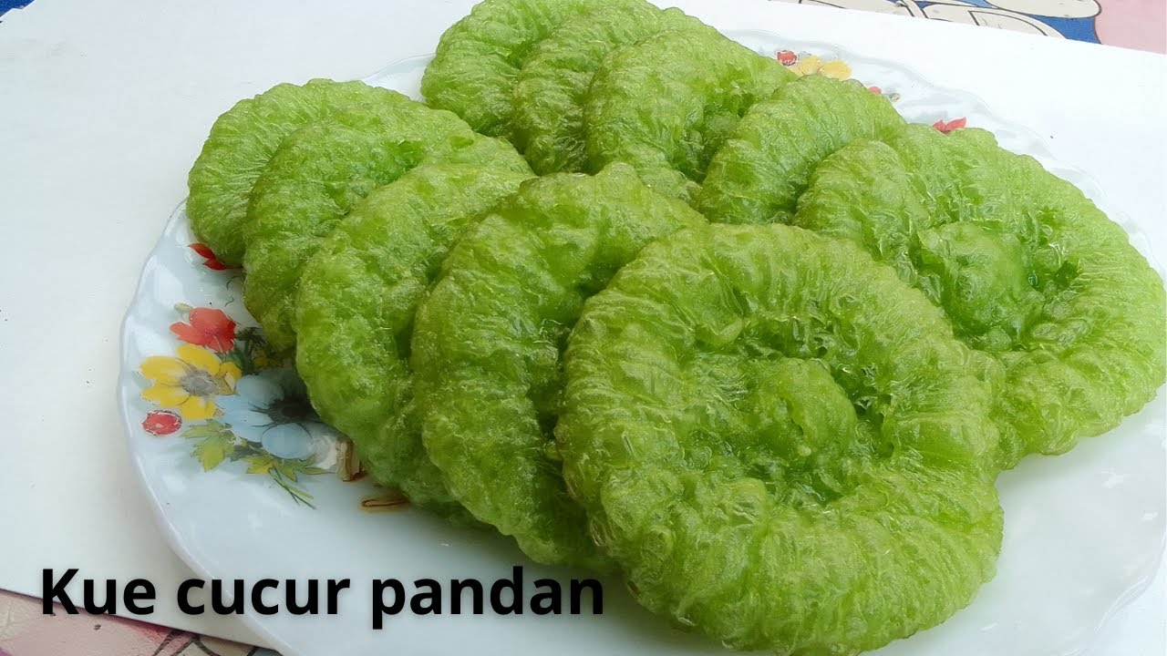 Trik agar berserat cantik | RESEP KUE CUCUR PANDAN EMPUK BERSERAT, kue cucur gula pasir, kue cucur