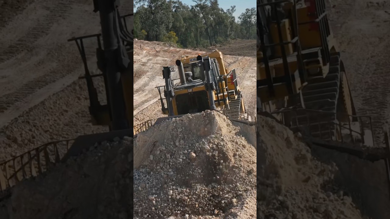 Power of the D10 #Bulldozer: Massive Material Push! #caterpillar