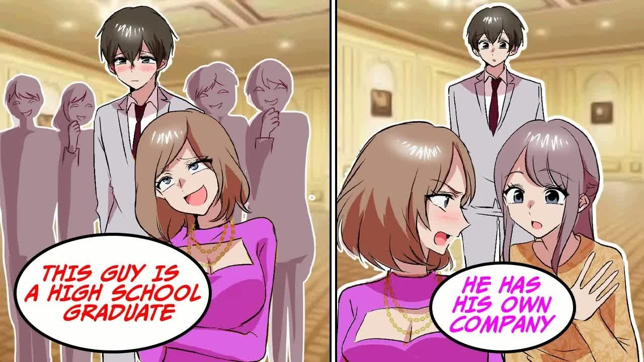 【RomCom】At a mixer, a former classmate with a high education looked down on me【Manga Dub】
