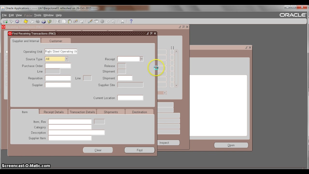 Oracle EBS , Inventory Cycle , (2)  Inspection of Received Items ( by Shareef Muhammad )