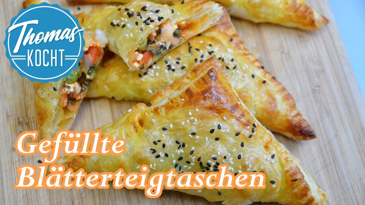 Gefüllte Blätterteigtaschen mit Huhn und Schafskäse / Thomas kocht