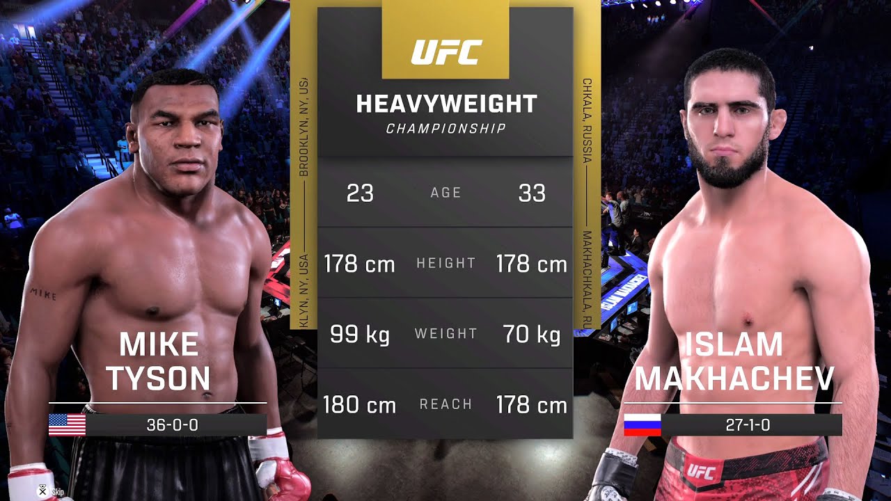 Mike Tyson vs Islam Makhachev Full Fight - UFC 5 Fight Night