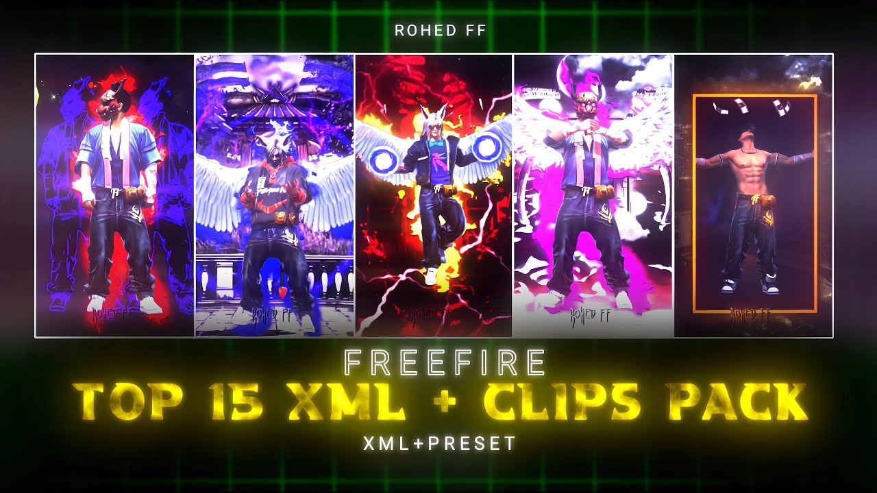 FREE FIRE TOP 15 XML CC + CLIPS | ( G - DRIVE ) 🔥| FREE FIRE CLIPS PACK | TOP 15 EMOTE CLIPS ⬇️ #ff