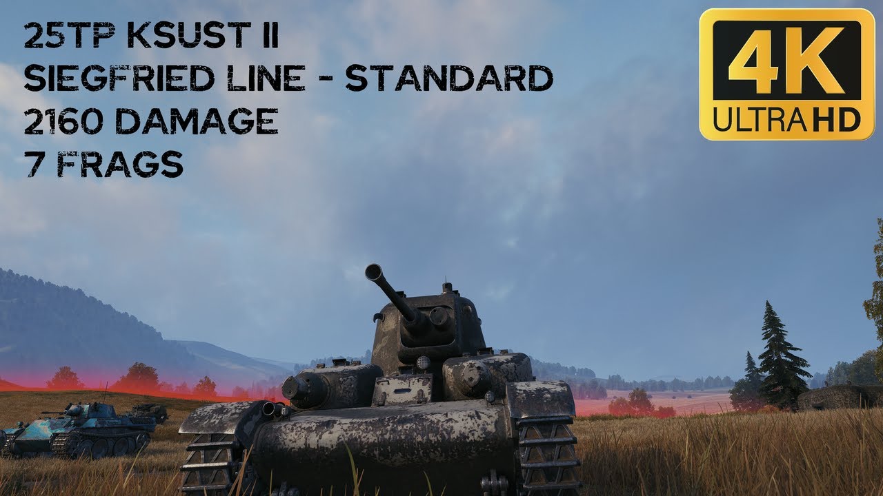 25TP KSUST II 2,2k damage 7 frags on Siegfried Line - World of Tanks