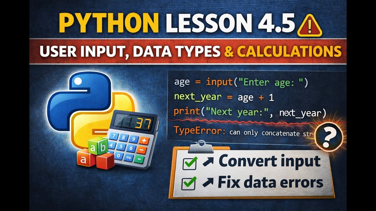 The Error That Breaks GCSE Python (Input, Data Types & Calculation)