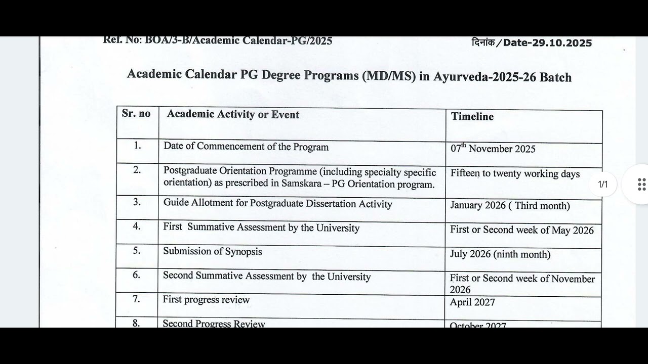 🎓 MD/MS Ayush 2025&ndash;26 Batch का पूरा Schedule Out | NCISM Academic Calendar 2025 #ayush #ayurveda 🔥