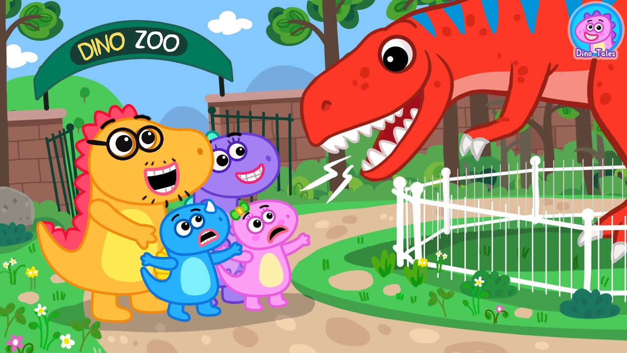 Dinosaur Zoo - Dinosaur Family's Fun Day at the Dino Zoo | Funny videos for Kids - #dinotales