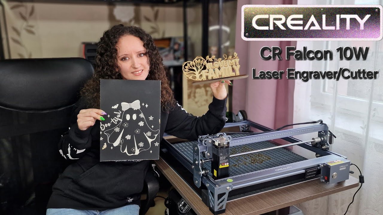 Creality CR Falcon 10W Laser Engraver/Cutter +Cover - Unboxing & Review  
