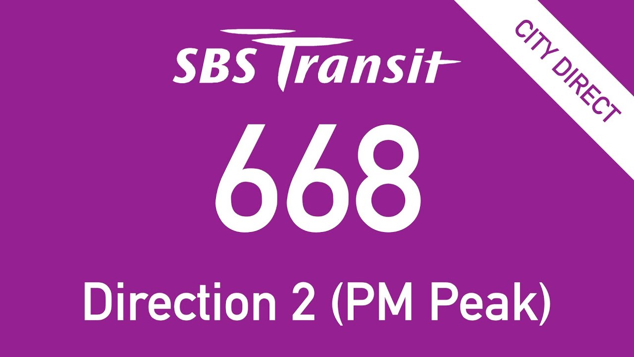 SBS Transit City Direct Bus Route 668 Direction 2 Hyperlapse