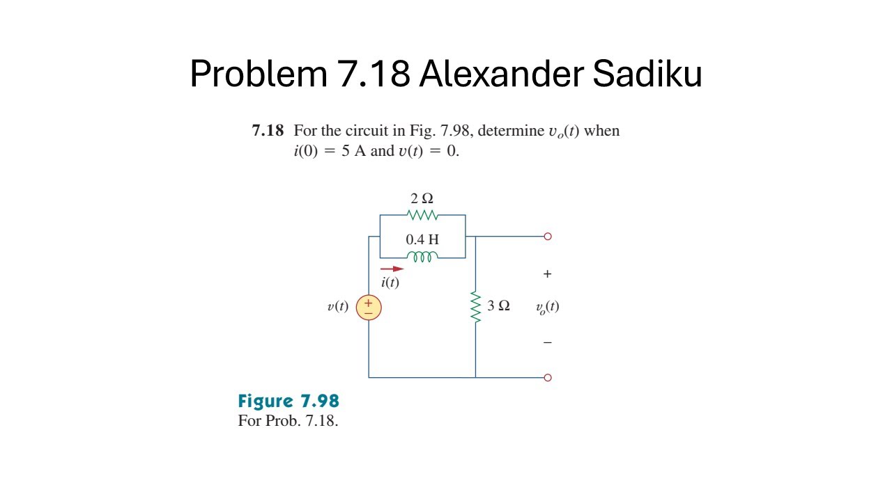 Problem 7.18 - Fundamental of Electric Circuits (Sadiku) 5th Ed