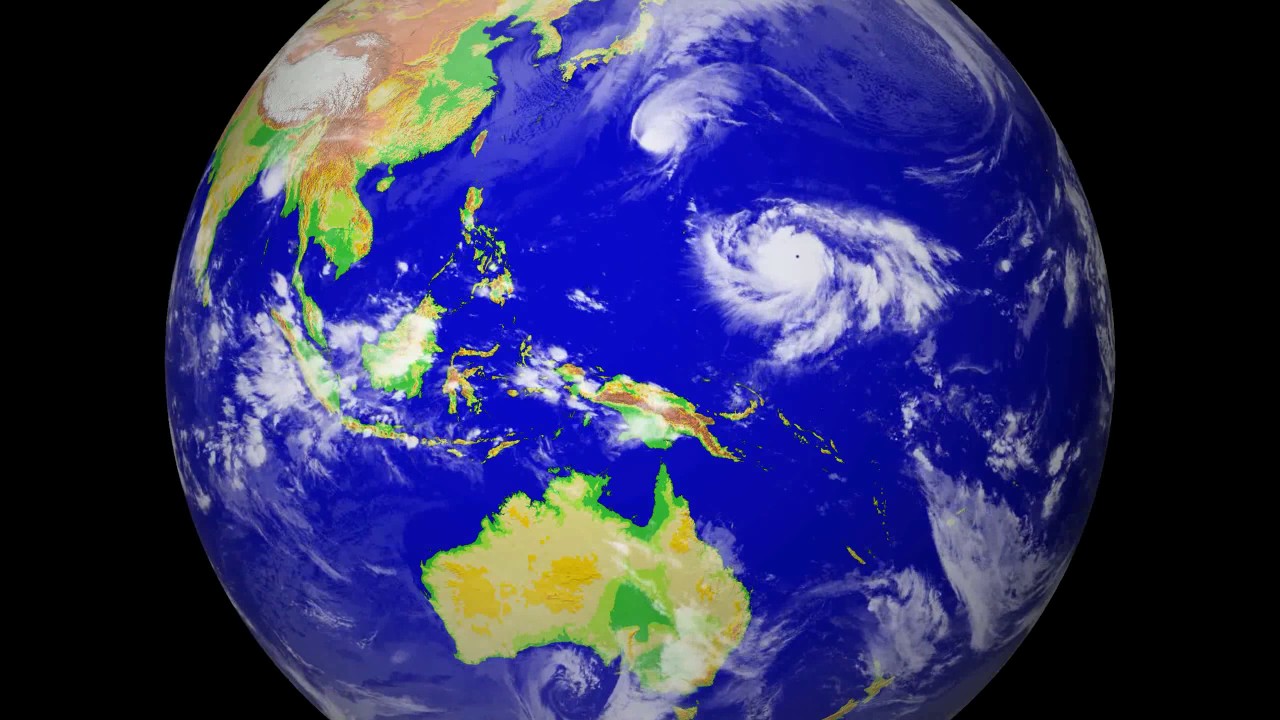 Full disk Satellite imagery of Super Typhoon Gay (1992)