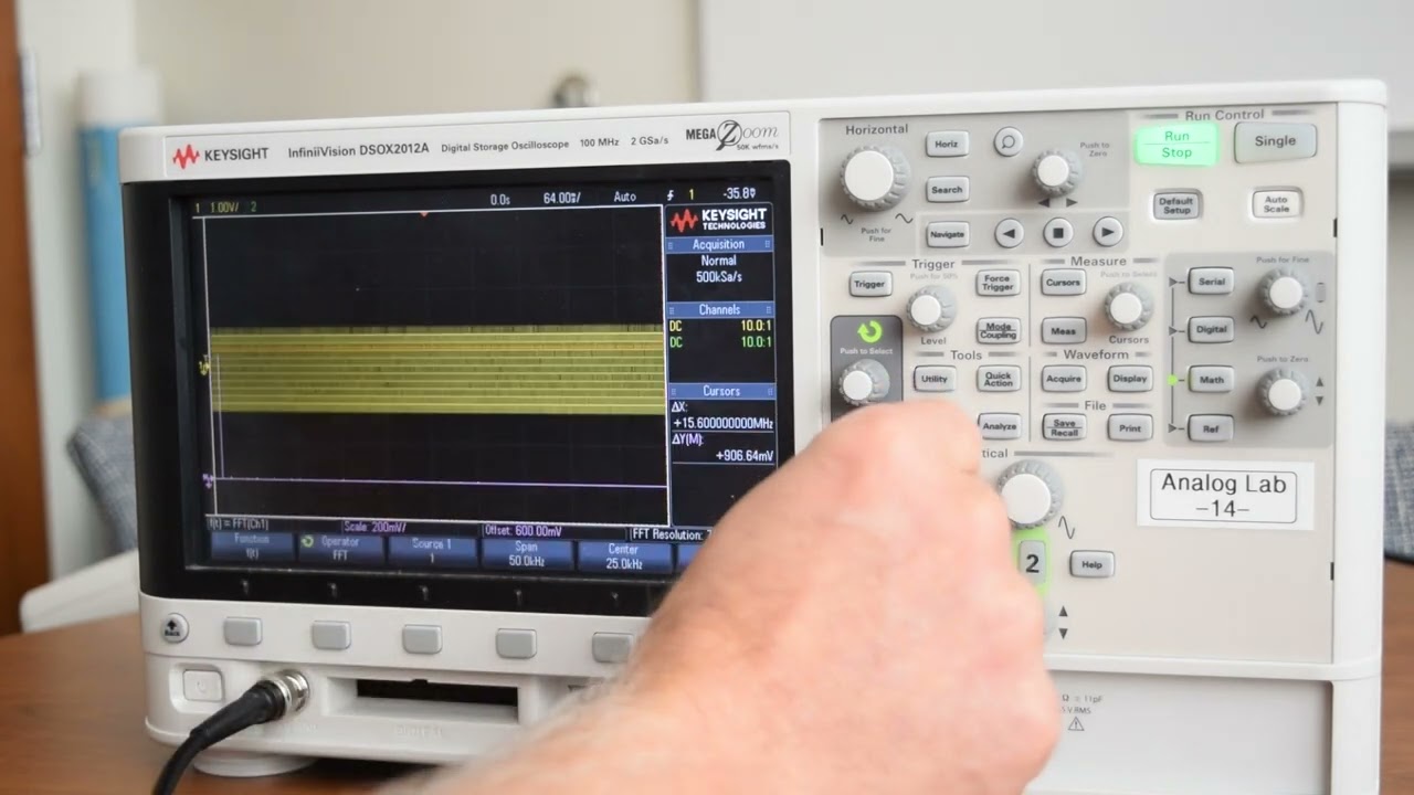 Using FFT on oscilloscope