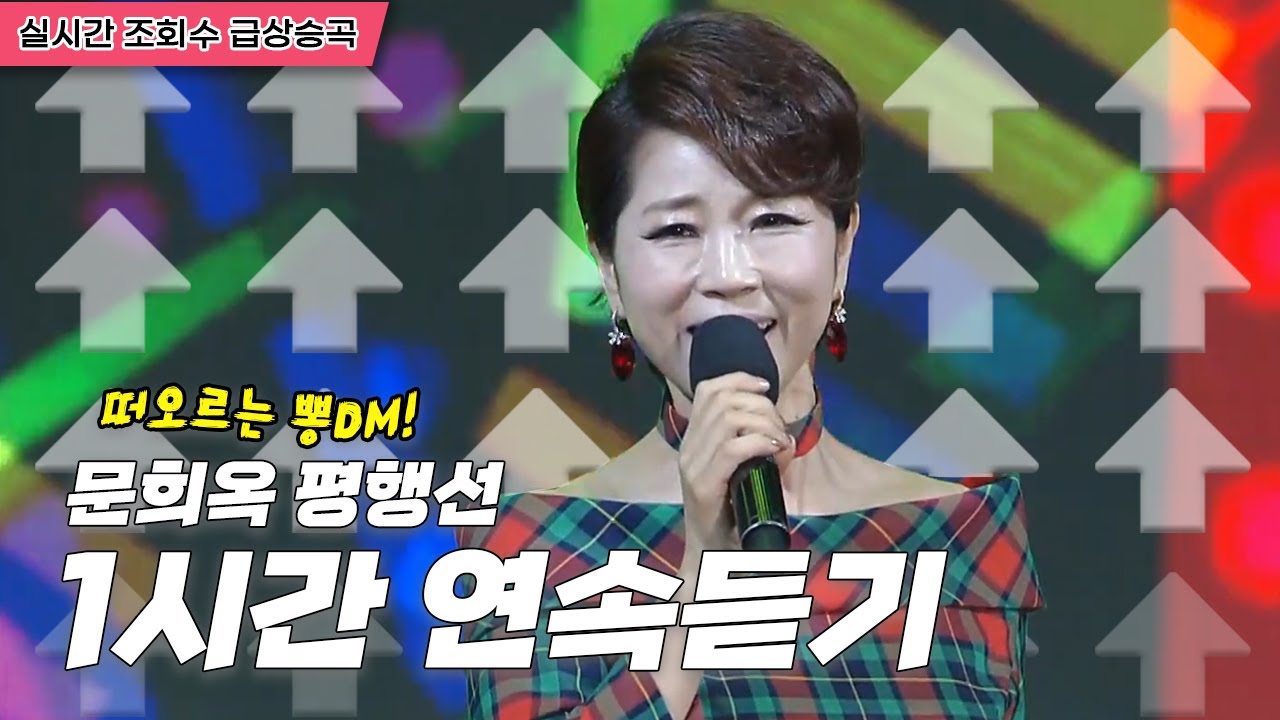 신나는 트로트! 뽕DM 트로트명곡 문희옥 평행선 | 원곡 1시간연속듣기 [트로트맛집 국민의뽕짝]