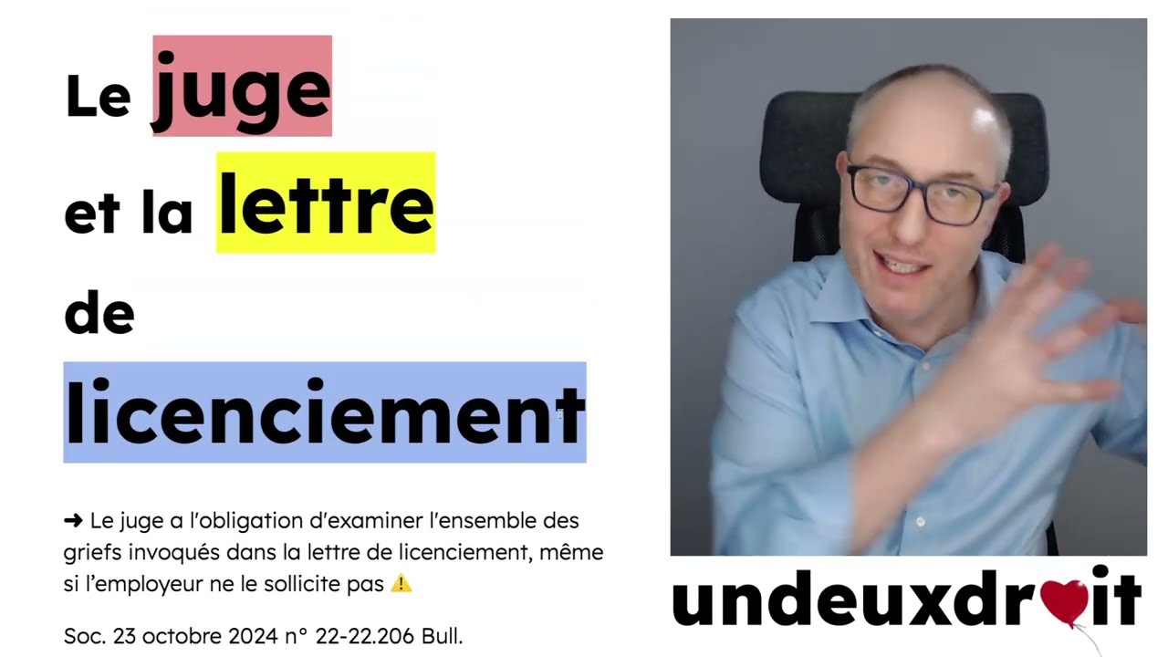 Le juge et la lettre de licenciement 🤔