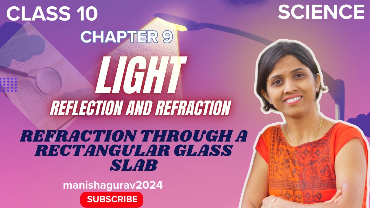 Class 10 | Refraction through a Rectangular glass slab experiment | Light Reflection and Refraction
