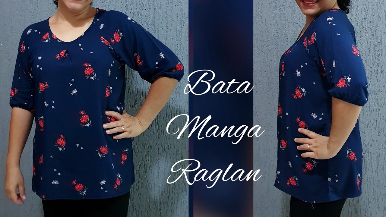 Bata manga Raglan Modelagem e Costura