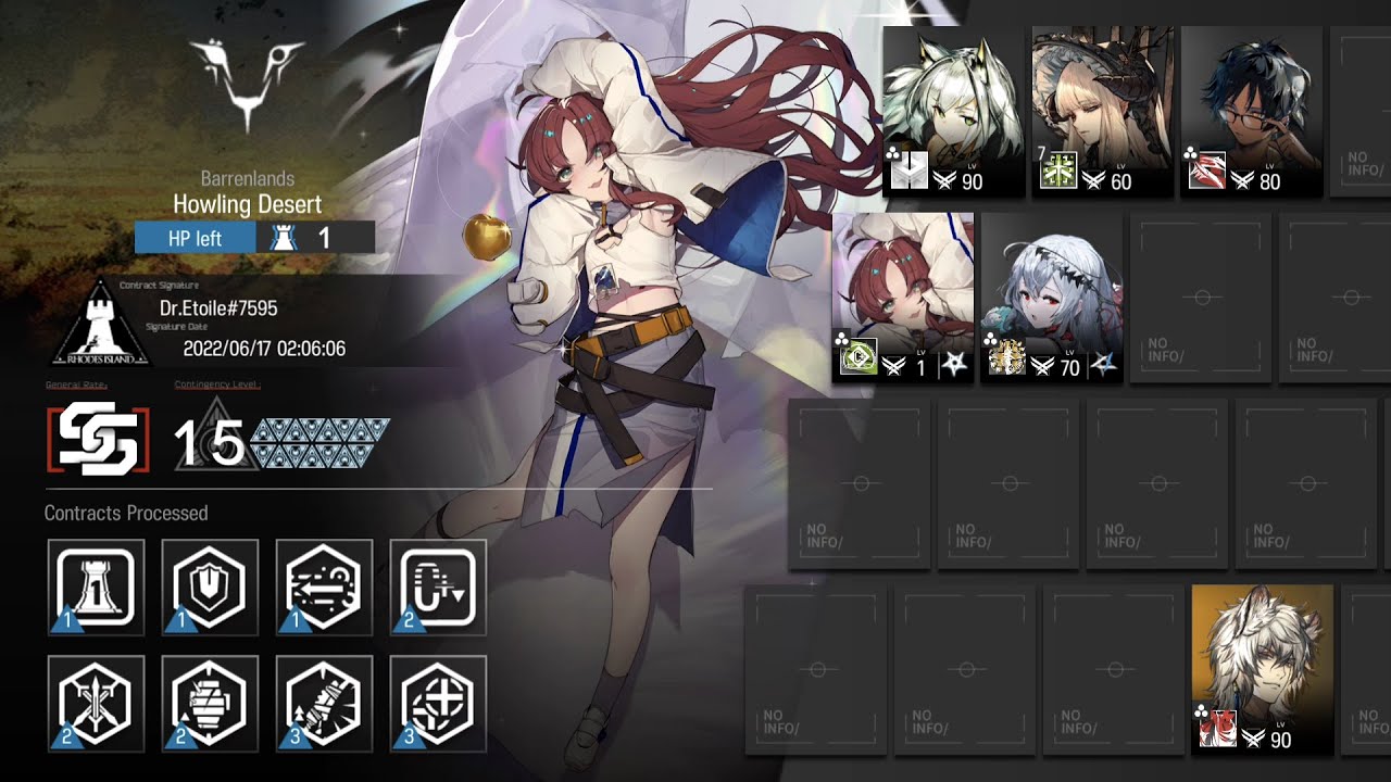 [Arknights] CC#7 Day 8 (Howling Desert) Risk 15 (Max) 6 Op