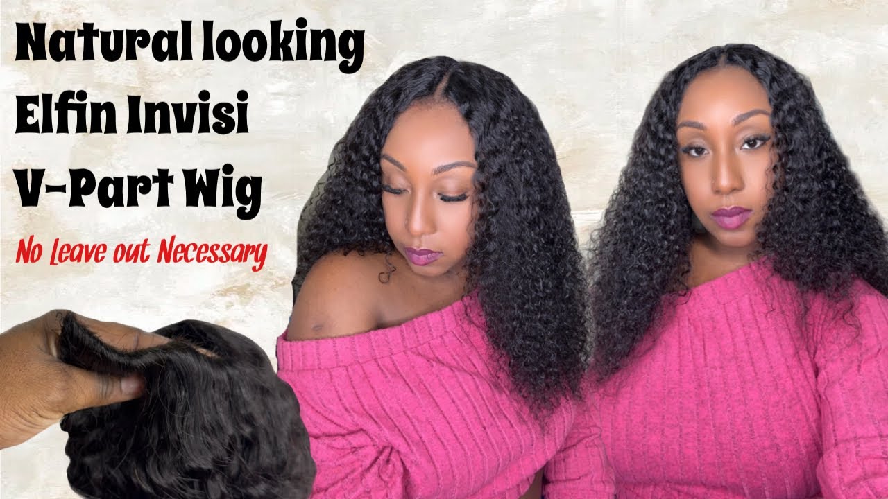 New Arrival  Invisi Contour Edge V PART WIG With Elastic Drawstring Ft. ELFIN HAIR
