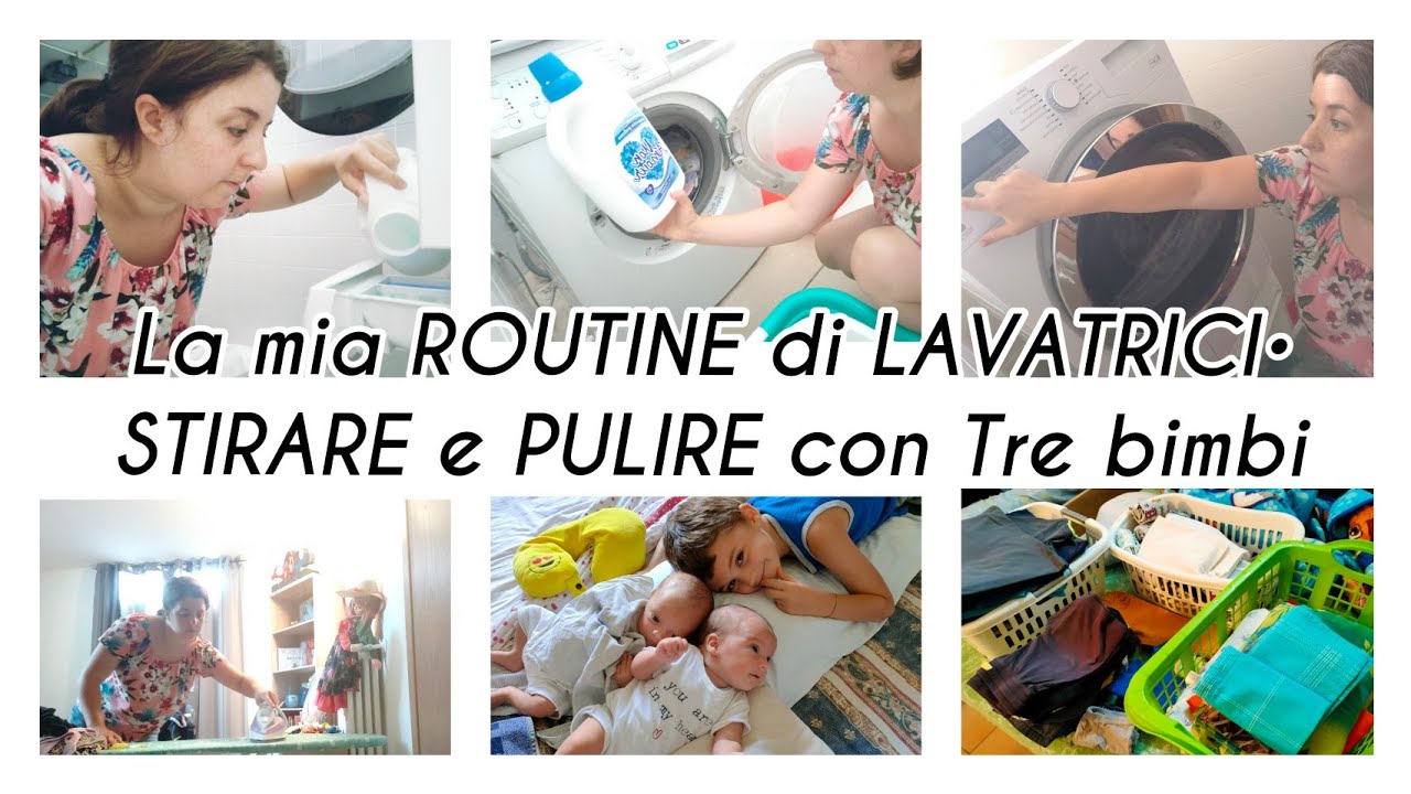 La mia ROUTINE di LAVATRICI•Laundry Routine•Stirare e pulire con tre bimbi•Vita da mamma