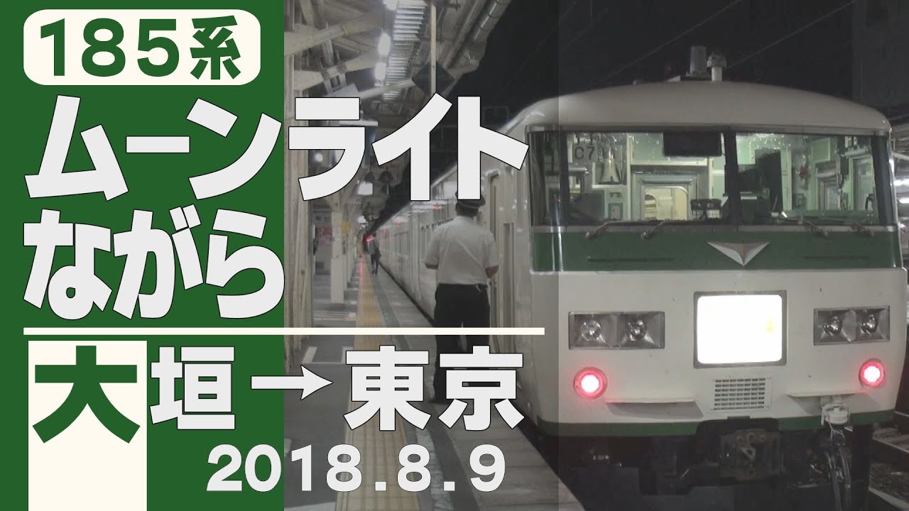 【車窓】185系「ムーンライトながら」大垣→東京 2018年8月9日
