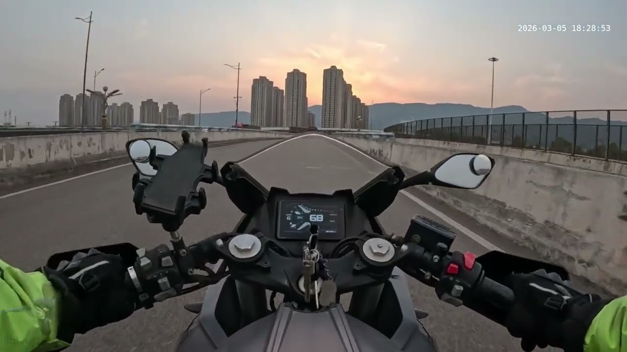 After Work Rush Hour Benelli 302R Commuting in Chongqing, China-PM 5/3/2026