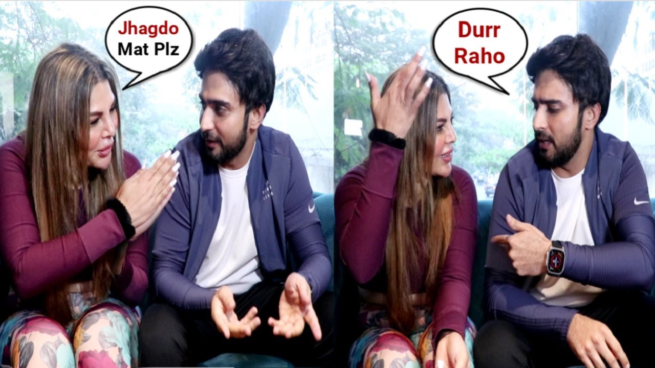 Rakhi Sawant BIG FIGHT With New Husband Adil Khan Durrani During LIVE Interview WIth Media!!