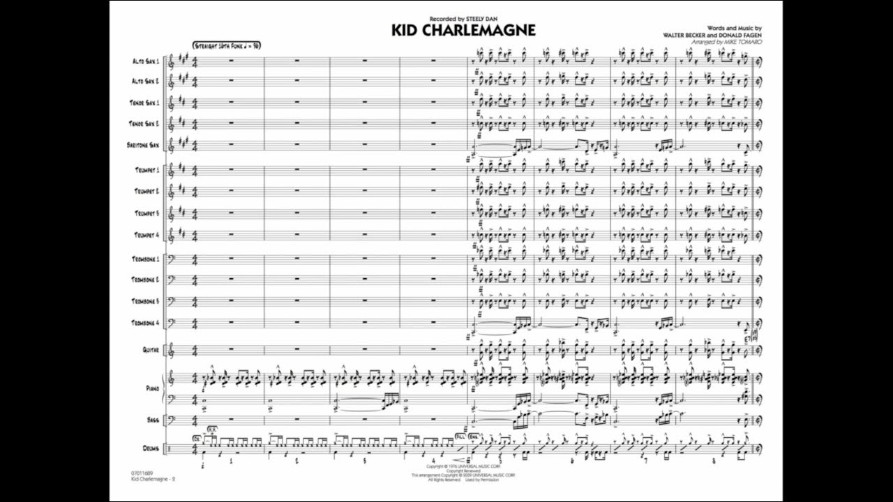 Kid Charlemagne arranged by Mike Tomaro