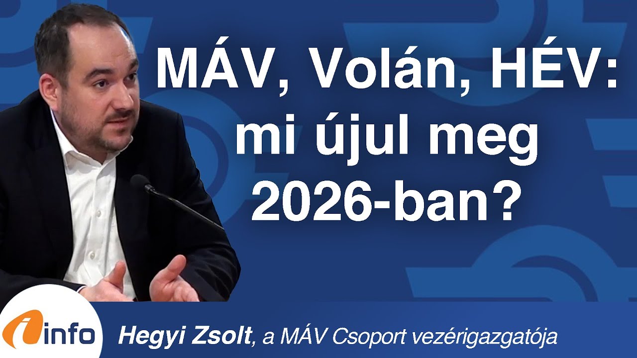 MÁV, Volán, HÉV: mi újul meg 2026-ban? Hegyi Zsolt, Inforádió, Aréna