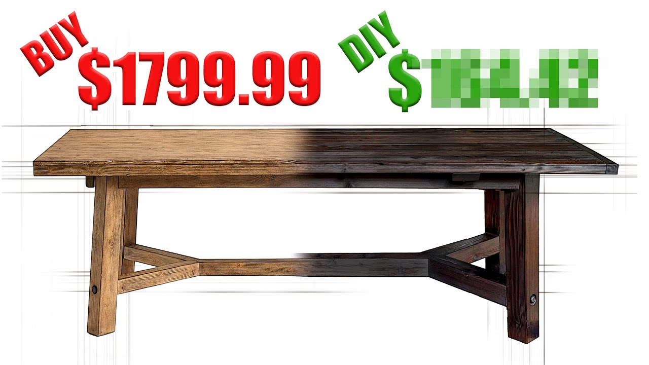 Создайте стол Pottery Barn за 1800 долларов с помощью Lowe's Lumber