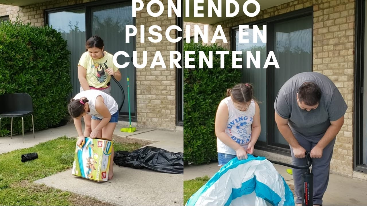 Inflando una piscina🥰no fue tan fácil