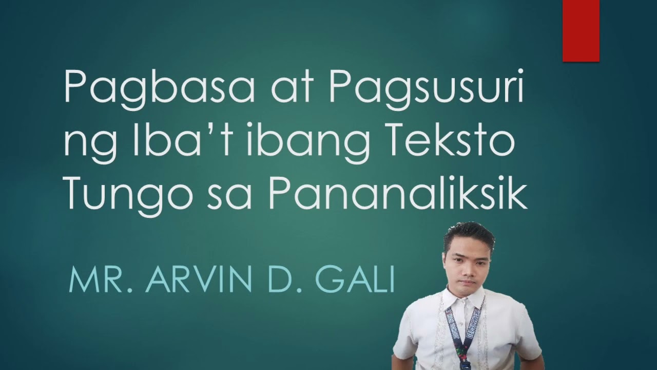 Modyul 2: Aralin 2.2 Tekstong Deskriptibo