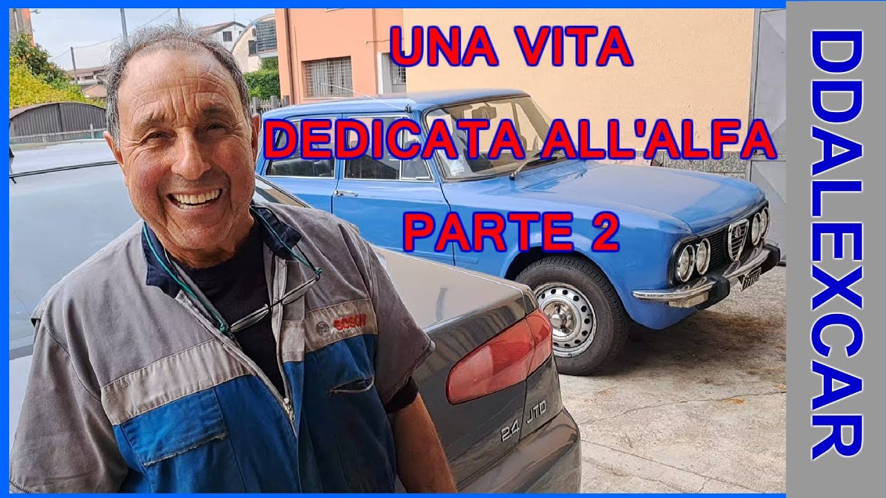 Una vita dedicata all'Alfa parte 2 meccanico 79 anni da sempre ripara alfa romeo.