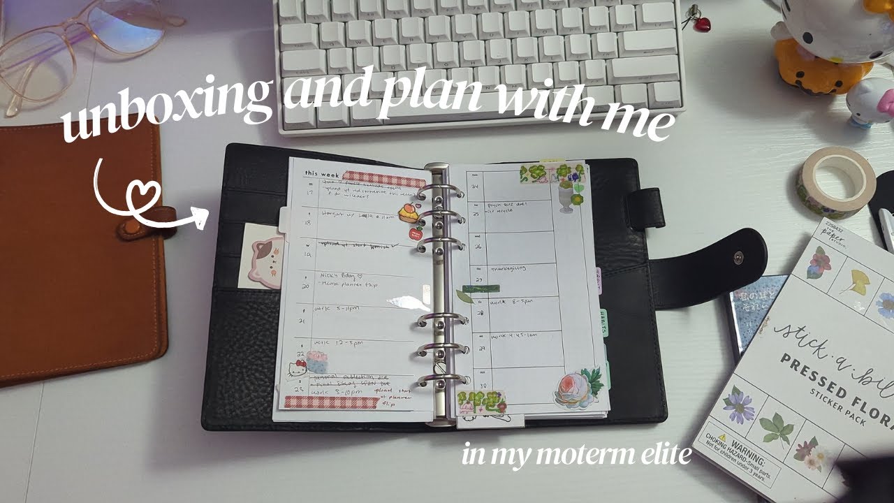 moterm elite unboxing ✴︎ personal rings ✴︎ plan with me ✴︎ chatty ✴︎
