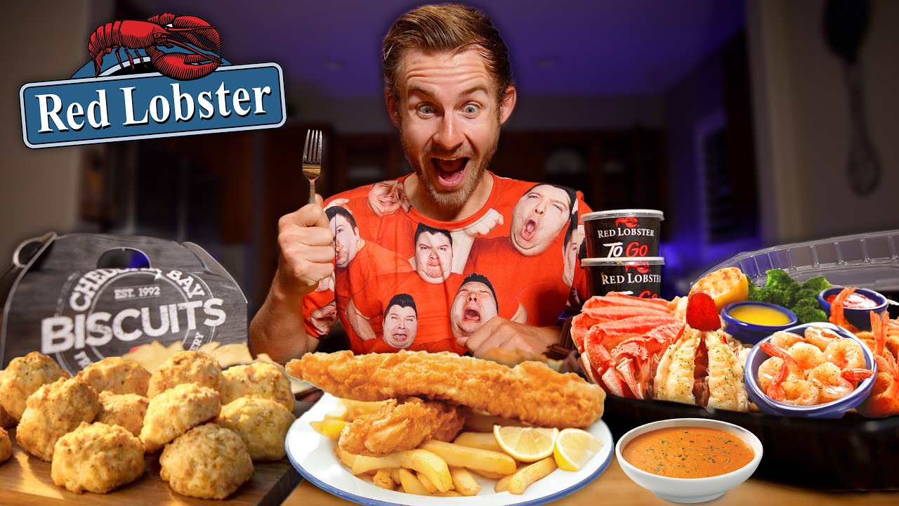 Erik's FIRST Red Lobster Experience! (Seafood Feast)
