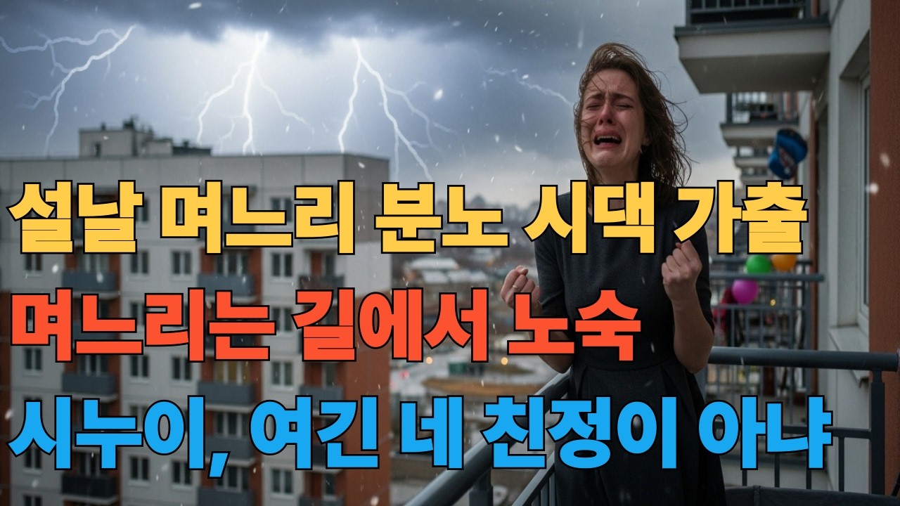 설날 며느리 시댁 가출
