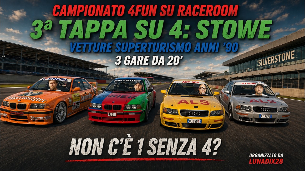 Campionato 4Fun su Raceroom by @Lunadix28 - Tappa 3/4 - Stowe (Gara 1+2+3)