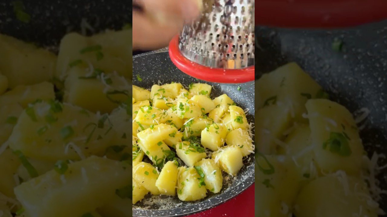 Batata gratinada na manteiga e alho #batata #batatafrita #batatas #batatarecipe #batatarecheada
