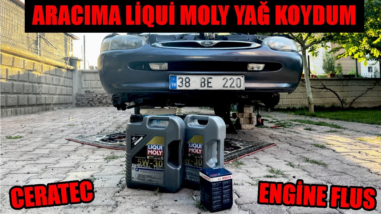 FORD ESCORT YAĞ DEĞİŞİMİ LİQUİ MOLY F 5W30 KONUR MU ? CERATEC TECRÜBESİ ARABAMIN YAĞINI DEĞİŞTİRDİM