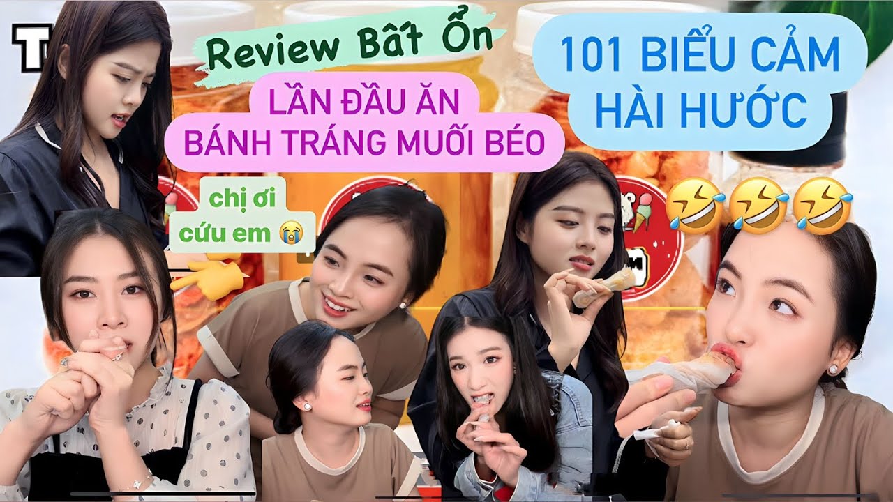 🔥REVIEW🔥 101 Biểu Cảm Hài Hước Khi Lần Đầu Ăn Bánh Tráng Muối Béo Hot Tiktok Của DV Gãy TV | P1 |