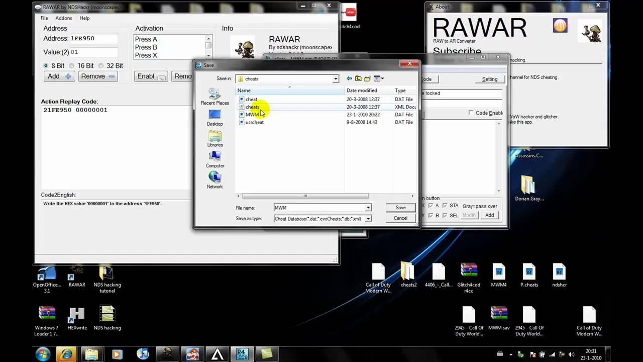 Rawar Hacking Tutorial (Action Replay Codes) HD