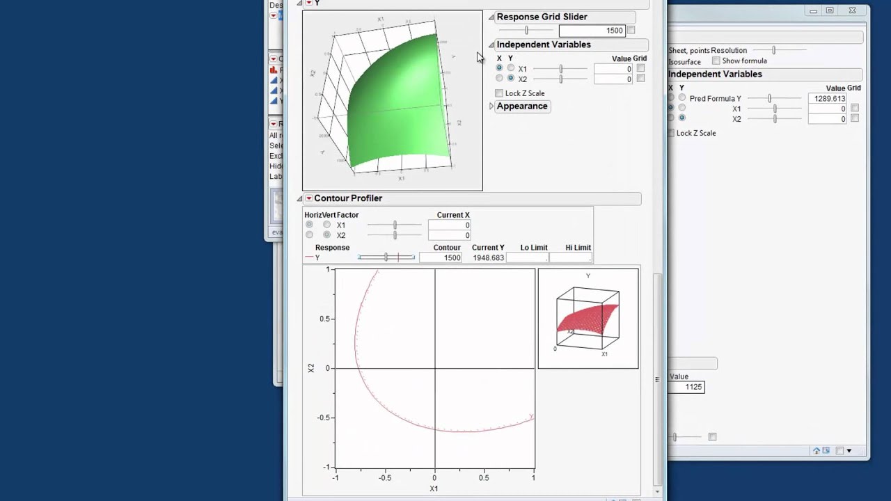 DOE using JMP&reg; Software: Construction and Interpretation of a Response Surface