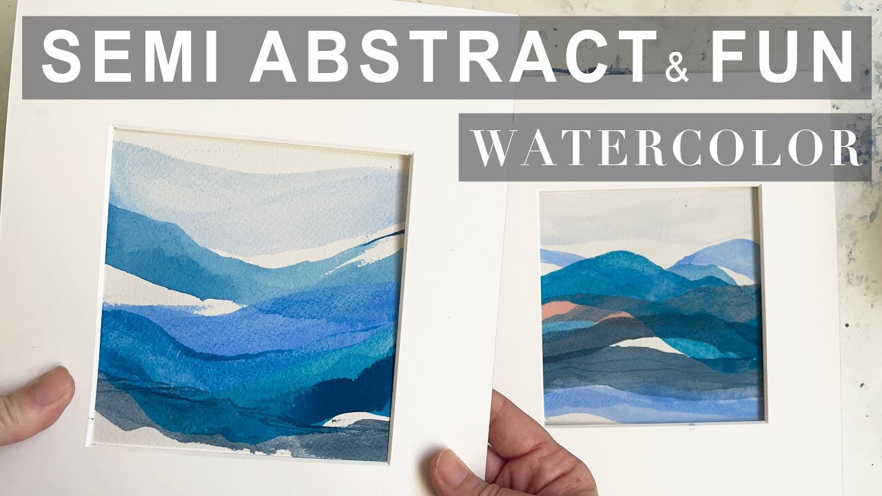 Semi Abstract Watercolor Landscape Painting Technique | Using Aquapasto