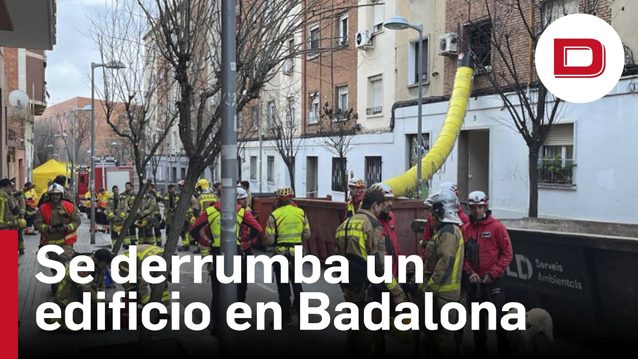 Sigue la búsqueda de tres personas empadronadas en el edificio de Badalona que se ha derrumbado