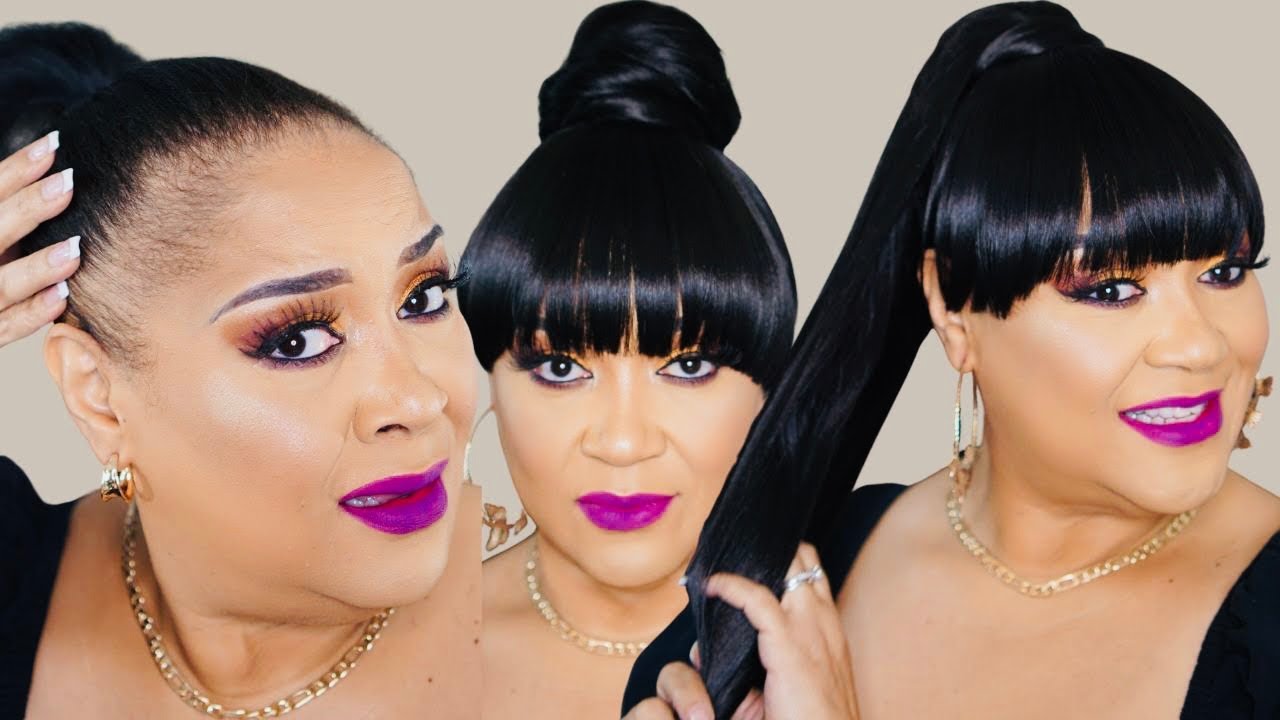 BALD EDGES HIGH BUN & BANG TUTORIAL (TRACTION ALOPECIA)