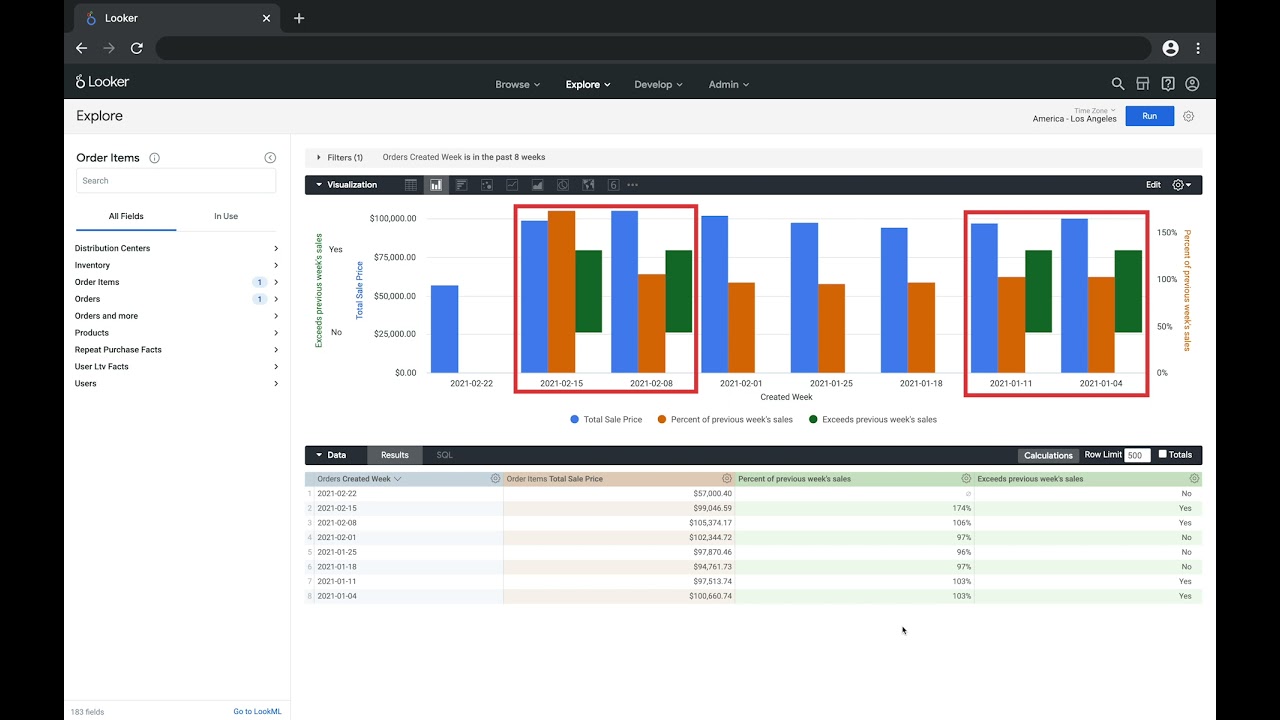 Look & Learn - Table calculations and visualizations