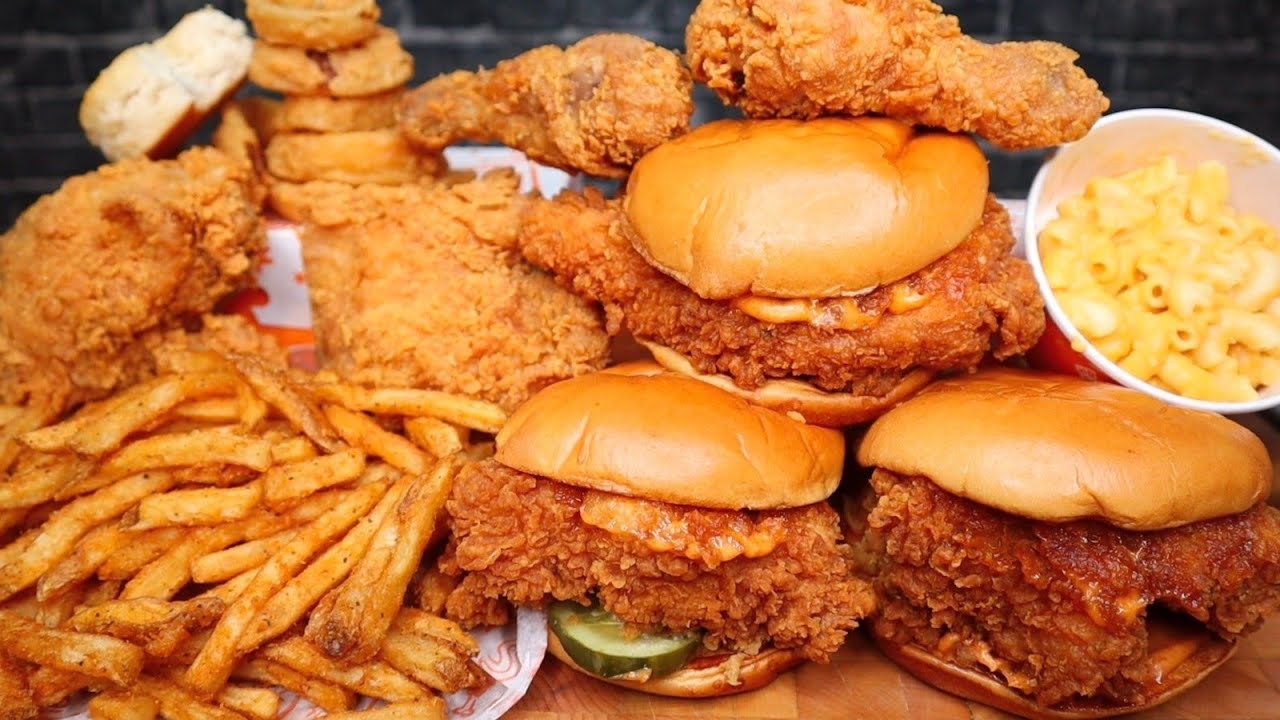 ASMR EATING POPEYES MUKBANG