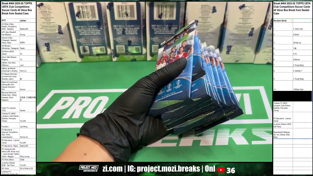 Project Mozi Breaks #464 25-26 TOPPS UEFA Club Competitions Soccer  20 Value Box from Sealed Case