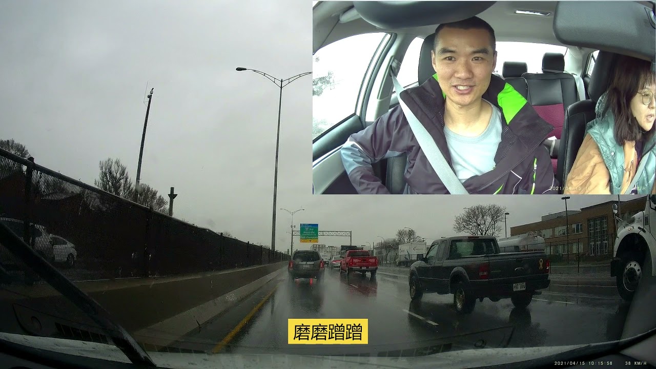 北美教练老胡教学日常（1）：带新学员第一次上高速，还遇到下雨