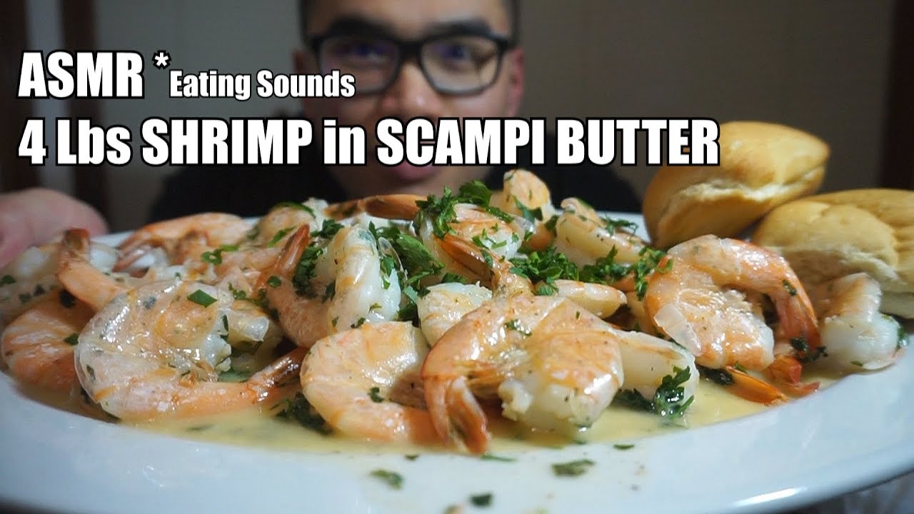 [Asmr] 4LBS JUMBO SHRIMP in SCAMPI BUTTER  *Eating Sounds *NO TALKING